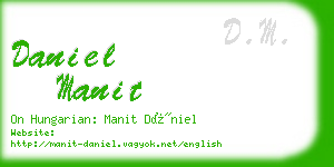 daniel manit business card